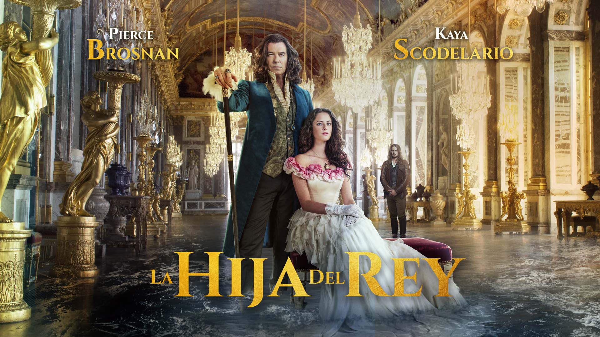 La hija del rey - Póster promocional en formato horizontal de La hija del rey, con Pierce Brosnan y Kaya Scodelario, película del catálogo de Youplanet Pictures distribuidora cinematográfica