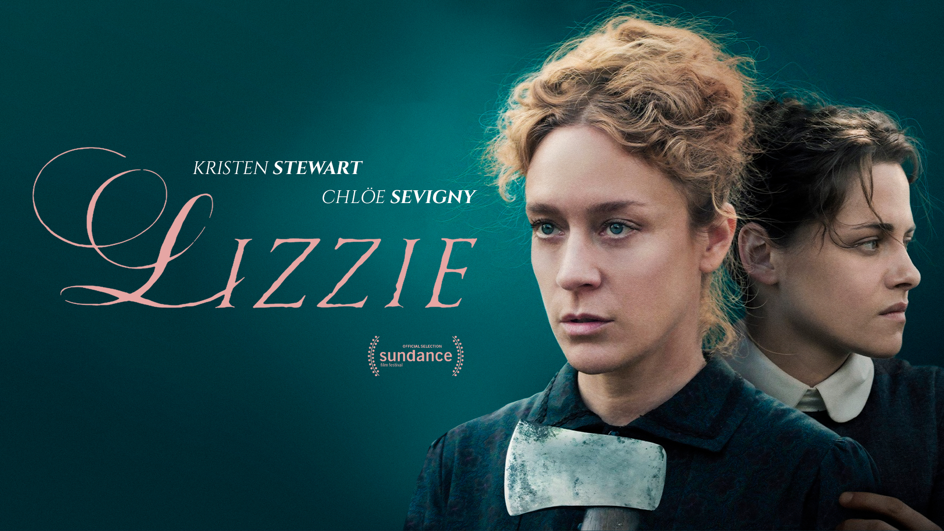 Lizzie - Poster promocional de la película Lizzie, con Chloe Sevigny y Kristen Stewart, seleccionado en el Sundace Film Festival y que forma parte del catálogo Youplanet Pictures distribuidora cinematográfica